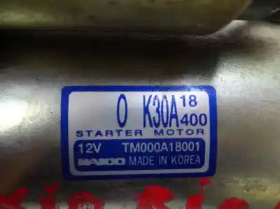 Second-hand car spare part starter motor for kia rio 1.3 cat oem iam references tm000a18001  2001