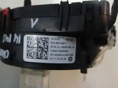 Pièce détachée automobile d'occasion contacteur tournant d'airbag pour volkswagen caddy ka/kb (2c) 1.6 tdi références oem iam 5k0 953 549 c  2011