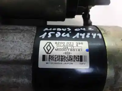 Peça sobressalente para automóvel em segunda mão motor de arranque por renault modus 1.5 dci diesel referências oem iam 8200 021 396  2004