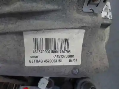 Second-hand car spare part gearbox for smart coupe fortwo coupe mhd (52kw) (451.380) oem iam references a451370001  2007
