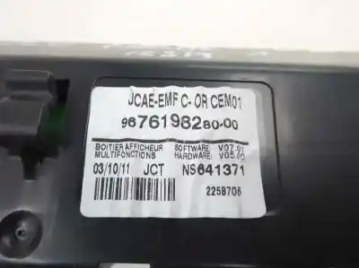 Second-hand car spare part multifunction display for citroen c4 lim. 1.6 hdi fap oem iam references 9676198280-00  2011