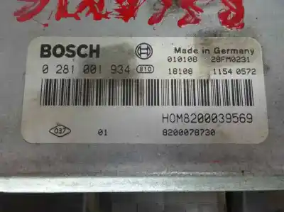 Second-hand car spare part ecu engine control for renault scenic (ja..) 1.9 dci authentique oem iam references 8200039569  2001
