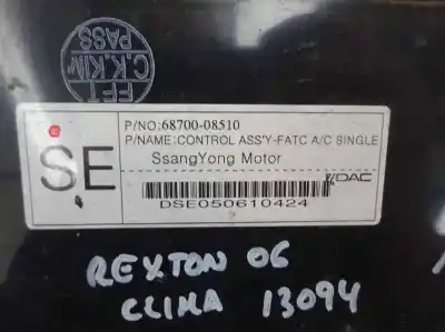 Автозапчастина б/у клімат-контроль для ssangyong rexton 2.7 turbodiesel cat (euro 4) посилання на oem iam 68700-08510  2006