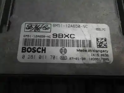 Second-hand car spare part ecu engine control for ford focus lim. (cb4) 1.6 tdci cat oem iam references 6m51-12a650-nc9bxc  2007