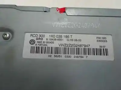 Автозапчасти б/у аудиосистема / радио cd за volkswagen passat variant (3c5) 2.0 tdi ссылки oem iam 1k0 035 186 t  2007 Автозапчасти б/у аудиосистема / радио cd за volkswagen passat variant (3c5) 2.0 tdi ссылки oem iam 1k0 035 186 t  2007