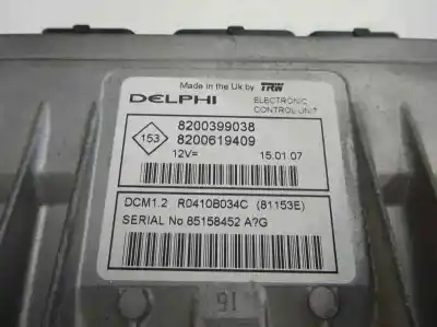 Second-hand car spare part ecu engine control for renault clio iii 1.5 dci diesel 68 cv / 50 kw oem iam references 8200399038  2007
