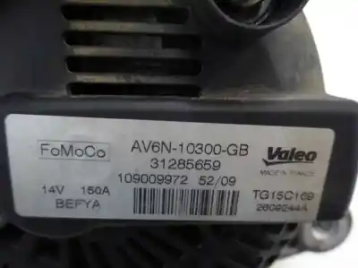 Recambio de automóvil de segunda mano de alternador para ford fiesta (cb1) 1.4 tdci cat referencias oem iam av6n-10300-gb  2010