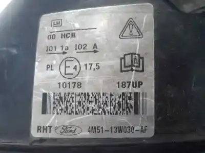 Автозапчастина б/у ліва фара для ford focus c-max (cap) 1.8 tdci turbodiesel cat посилання на oem iam 4m51-13w030-af  2007