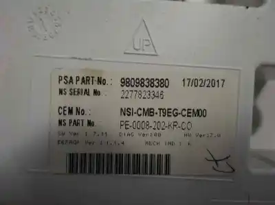 Peça sobressalente para automóvel em segunda mão quadrante por peugeot 308 active referências oem iam 9809838380  2017