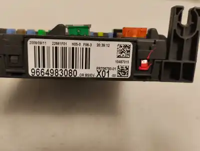 Second-hand car spare part fuse box unit for peugeot 207 confort oem iam references 9664983080  2009
