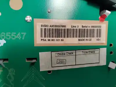 Peça sobressalente para automóvel em segunda mão quadrante por peugeot 207 confort referências oem iam 96 661 331 80  2009