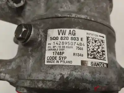 Peça sobressalente para automóvel em segunda mão compressor de ar condicionado a/a a/c por skoda rapid ambition referências oem iam 1748p  2014