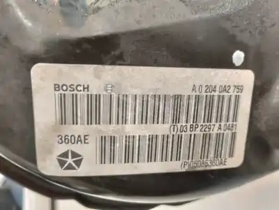Second-hand car spare part brake servo for chrysler sebring berlina 2.0 crd limited oem iam references a 204 0a2 759  2008