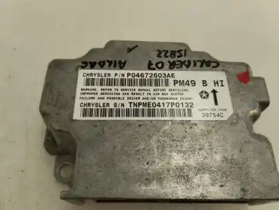 Peça sobressalente para automóvel em segunda mão centralina de airbag por dodge caliber 2.0 16v crd cat referências oem iam p04672603ae  2007