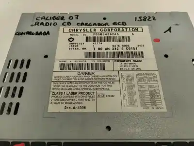 Peça sobressalente para automóvel em segunda mão sistema de áudio / rádio cd por dodge caliber 2.0 16v crd cat referências oem iam p05064362aa  2007