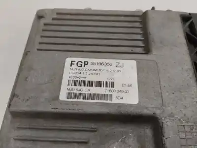 Second-hand car spare part ecu engine control for opel corsa c 1.3 16v cdti cat (z 13 dt / ln9) oem iam references 55196352 zj  2005