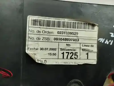 Pezzo di ricambio per auto di seconda mano batteria per volkswagen polo (9n1) 1.4 16v riferimenti oem iam 6q0 937 550  2003