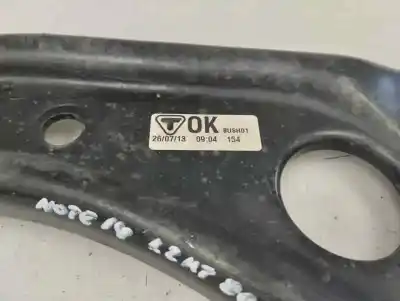Second-hand car spare part front left lower suspension arm for nissan note (e12) 1.2 oem iam references bush01  2014