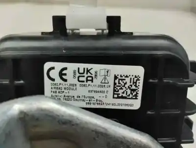 Peça sobressalente para automóvel em segunda mão airbag dianteiro direito por renault clio v 1.5 dci 101 cv evolution referências oem iam 637894800d  2024