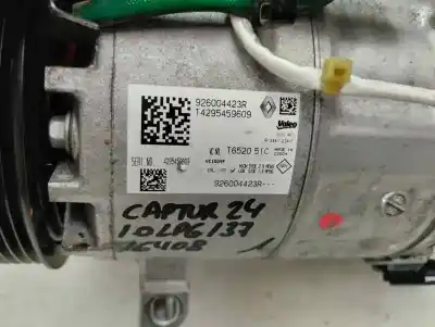 Автозапчасти б/у компрессор кондиционера воздуха за renault captur ii 1.0 lpg 137 cv evolution ссылки oem iam 926004423r  2024
