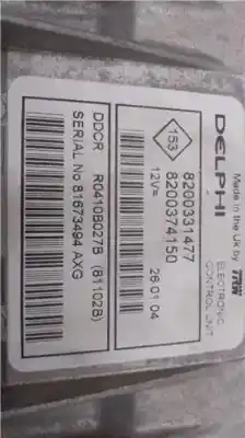 Pezzo di ricambio per auto di seconda mano centralina motore per renault clio ii fase i (b/cb0) 1.5 dci (b/cb08) riferimenti oem iam 8200331477  