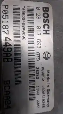 Gebrauchtes Autoersatzteil ECU-MOTORSTEUERGERÄT UCE Motorsteuergerät zum DODGE CALIBER (PM)  OEM-IAM-Referenzen 0281013693  