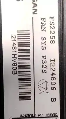 Peça sobressalente para automóvel em segunda mão termoventilador elétrico por nissan qashqai ii (j11e) 1.5 n-tec referências oem iam   21481hv80b