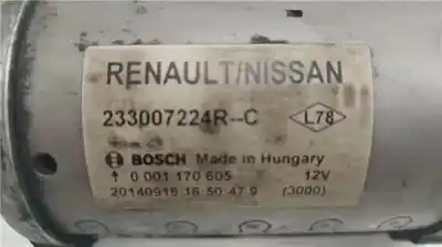 Second-hand car spare part starter motor for nissan qashqai ii (j11e) 1.5 n-vision oem iam references 233007224rc  
