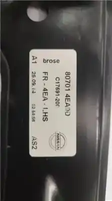Pezzo di ricambio per auto di seconda mano alzacristalli anteriore sinistro per nissan qashqai ii (j11e) 1.5 n-vision riferimenti oem iam 807014ea0d  