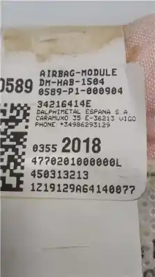 Автозапчасти б/у подушка безопасности передняя левая шторка безопасности за citroen c3 aircross ii (2r_, 2c_) 1.6 bluehdi 120 (2cbhzh) ссылки oem iam 34216414e  