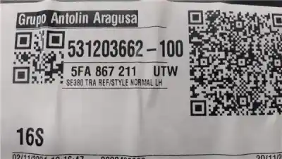 Peça sobressalente para automóvel em segunda mão forra / revestimento da porta traseira esquerda por seat leon (kl1) 2.0 reference [2.0 ltr. - 85 kw tdi] referências oem iam 5fa867211  