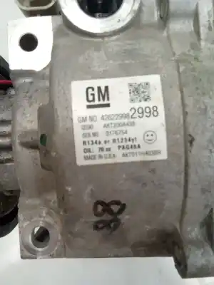 Pezzo di ricambio per auto di seconda mano compressore aria condizionata per opel mokka / mokka x (j13) 1.4 (_76) riferimenti oem iam 426229982998  