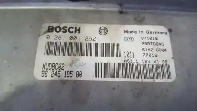 Second-hand car spare part ecu engine control for peugeot 406 (8b) 1.9 td oem iam references 0281001262  9624519580, 28rtd845