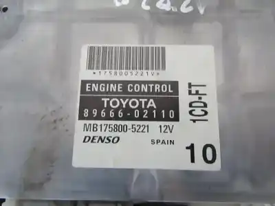 Tweedehands auto-onderdeel ecu motorcontroller voor toyota corolla (e12) 2.0 d-4d sol berlina oem iam-referenties 8966602110  89666-02110, mb175800-5221, 1cd-ft