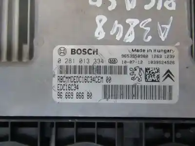Автозапчастина б/у ебу контролер двигуна для citroen c4 picasso 1.6 hdi fap посилання на oem iam 0281013334  9666986680, edc16c34