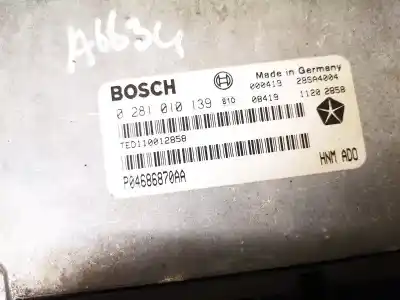 Pièce détachée automobile d'occasion calculateur moteur ecu pour chrysler grand voyager 2.5 d références oem iam p04686870aa  0281010139