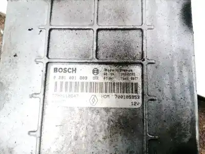 Second-hand car spare part ecu engine control for renault megane i scenic (ja0) motor 1.9 ltr. - 72 kw dti diesel cat oem iam references 7700110647  0281001809, 700105953