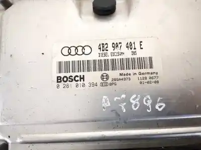 Second-hand car spare part ecu engine control for audi a6 c5 (4b2, 4b4) 2.5 tdi oem iam references 4b2907401e  0281010394