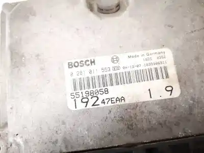 Автозапчастина б/у ебу контролер двигуна для fiat stilo (192) 1.9 jtd / 1.9 jtd 115 active посилання на oem iam 0281011553  55198058