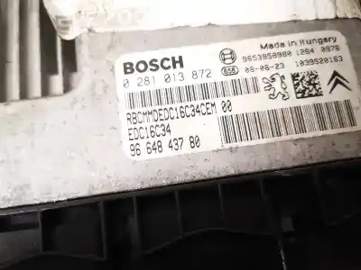 Second-hand car spare part ecu engine control for peugeot 207 1.6 16v hdi oem iam references 0281013872  9664843780