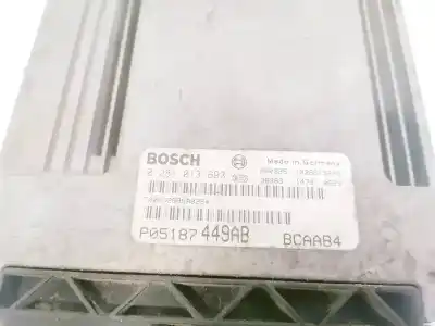 Second-hand car spare part ecu engine control for dodge caliber, 2006.08 - 2009.01 2.0l turbo 103kw 138bhp 2006.08 - 2009.01 oem iam references p05187449ab  0281013693