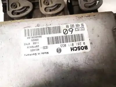 Second-hand car spare part ecu engine control for citroen c8 2.2 hdi exclusive oem iam references 0281011033  9648066580, 9640938180