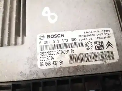 Second-hand car spare part ecu engine control for peugeot partner (s2) 1.6 16v hdi oem iam references 9664843780  0281013872