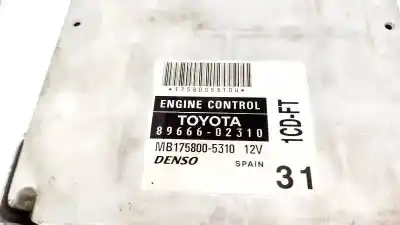 Second-hand car spare part ecu engine control for toyota corolla (e11) 2.0 d-4d linea sol oem iam references 8966602310  89666-02310, mb1758005310