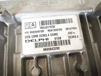Автозапчасти б/у блок управления двигателем за citroen c5, ii 2008.02 - 2011.01 2.0 hdi 103kw 2009.04 - 2011.01 ссылки oem iam 9665843280  9663548180, 28147604