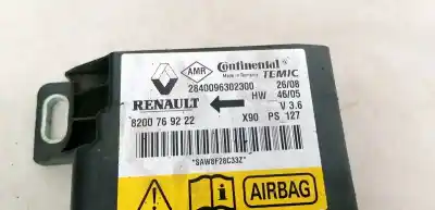 Peça sobressalente para automóvel em segunda mão centralina de airbag por dacia sandero 1.6 cat referências oem iam 8200769222  2840096302300