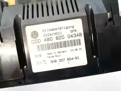 Second-hand car spare part climate control for audi a6, c5 2001.08 - 2005.01 facelift 2.5 tdi 114kw 2001.08 - 2005.01 oem iam references 4b0820043ab  5hb007604-51