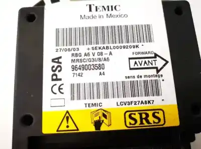 Second-hand car spare part airbag control unit for citroen c2 1.4 hdi oem iam references 9649003580  