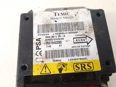 Second-hand car spare part airbag control unit for citroen c2 1.1 oem iam references 9651942280  