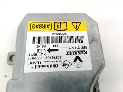Peça sobressalente para automóvel em segunda mão centralina de airbag por renault twingo 1.2 16v referências oem iam 8201217502  402787b7